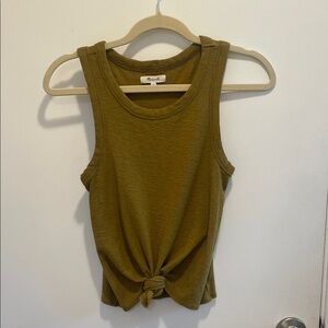 Madewell Olive Knot Tank Top